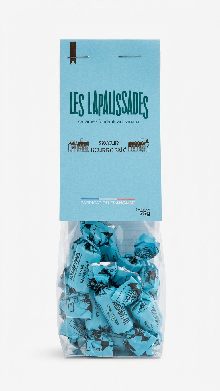 Étui de caramels fondants 75 g saveur beurre salé — Les Lapalissades®