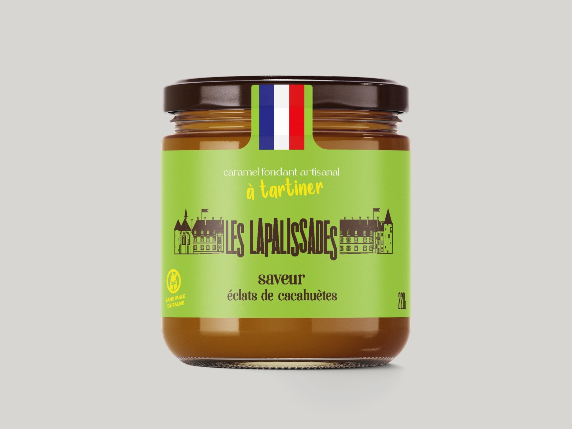 Pot de caramel à tartiner 220 g saveur cacahuètes — Les Lapalissades®