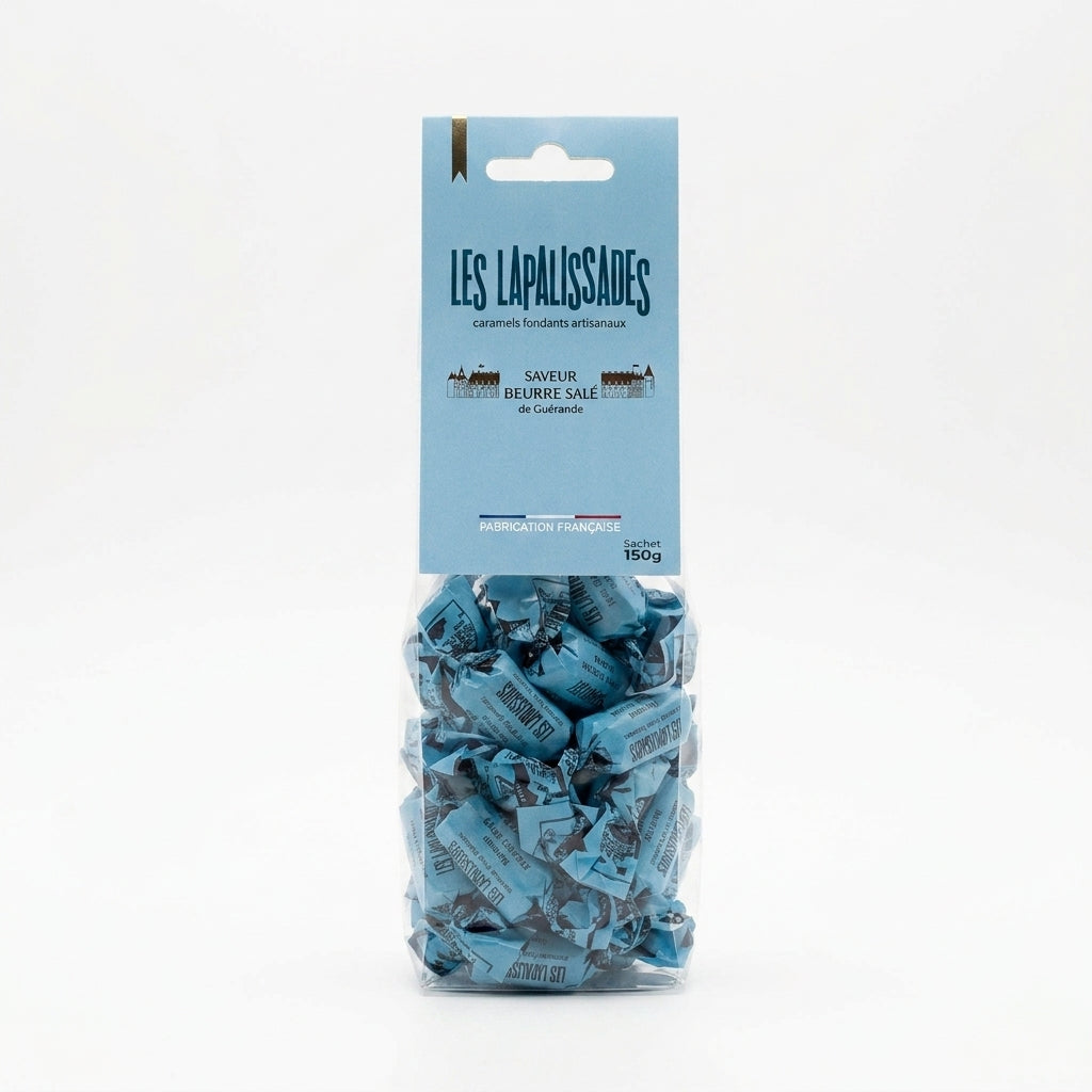 Sachet de caramels fondants 150 g saveur beurre salé — Les Lapalissades®