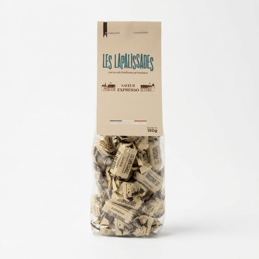 Sachet de caramels fondants 150 g saveur expresso — Les Lapalissades®